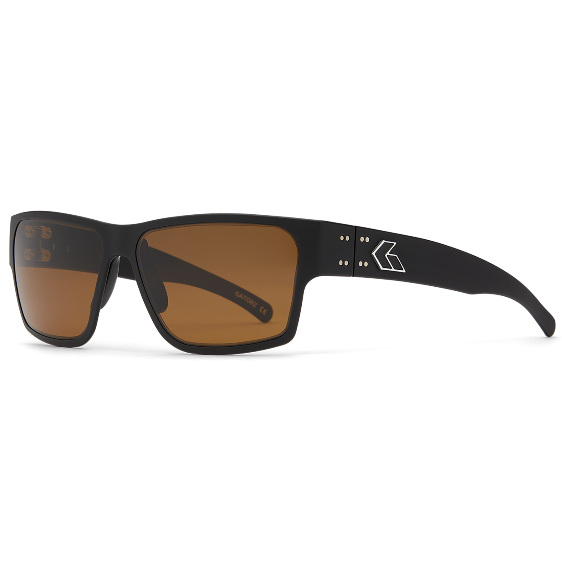 LUNETTES DE SOLEIL DELTA BLACK ANODIZED W/ SILVER LOGO BROWN - GATORZ