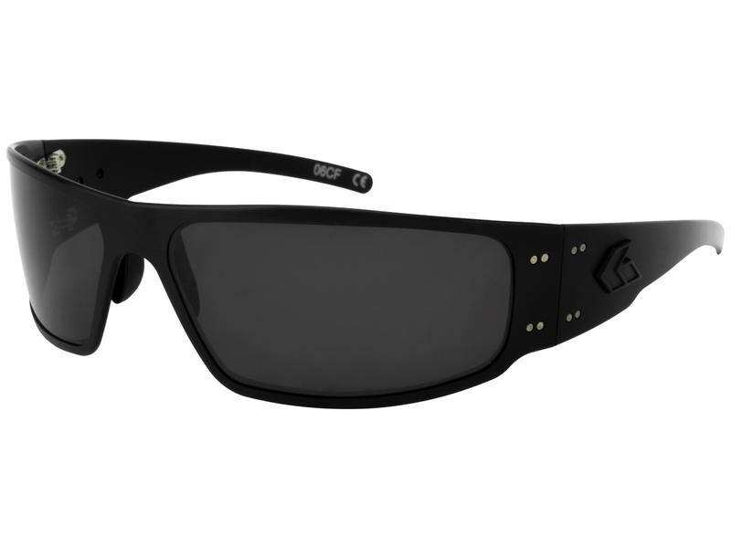 LUNETTES DE SOLEIL MAGNUM, BLACK ANODIZED W/ BLACK LOGO, SMOKE - GATORZ