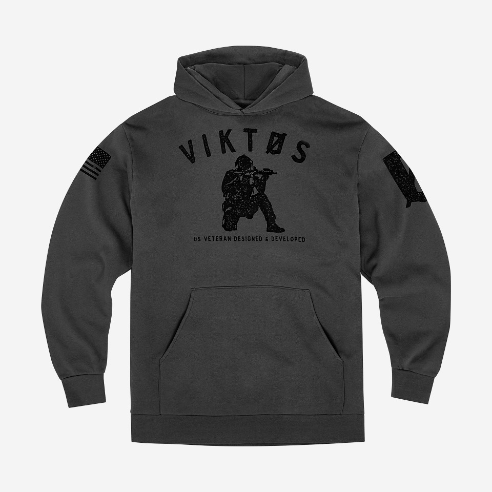 Sweat Varsity Hoodie couleur Charcoal - VIKTOS