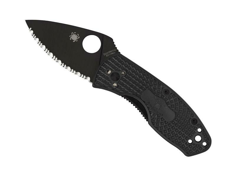 COUTEAU SPYDERCO AMBITIOUS NOIR LAME NOIRE