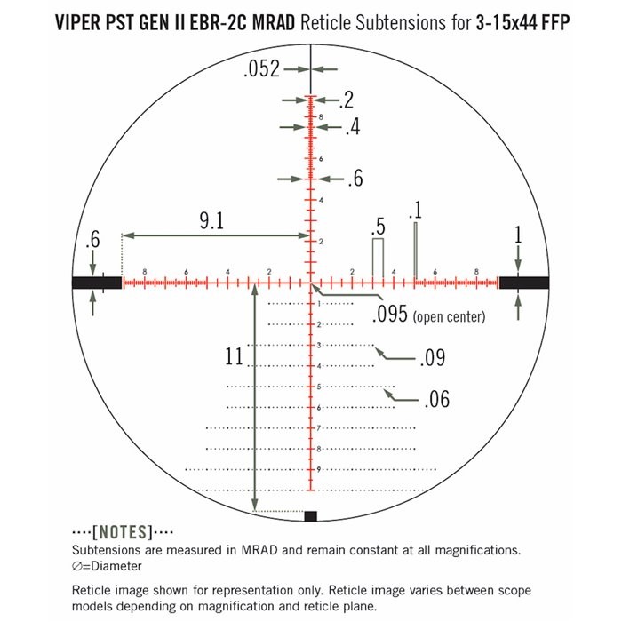 Lunette VIPER PST 3-15x44 FFP VORTEX OPTICS