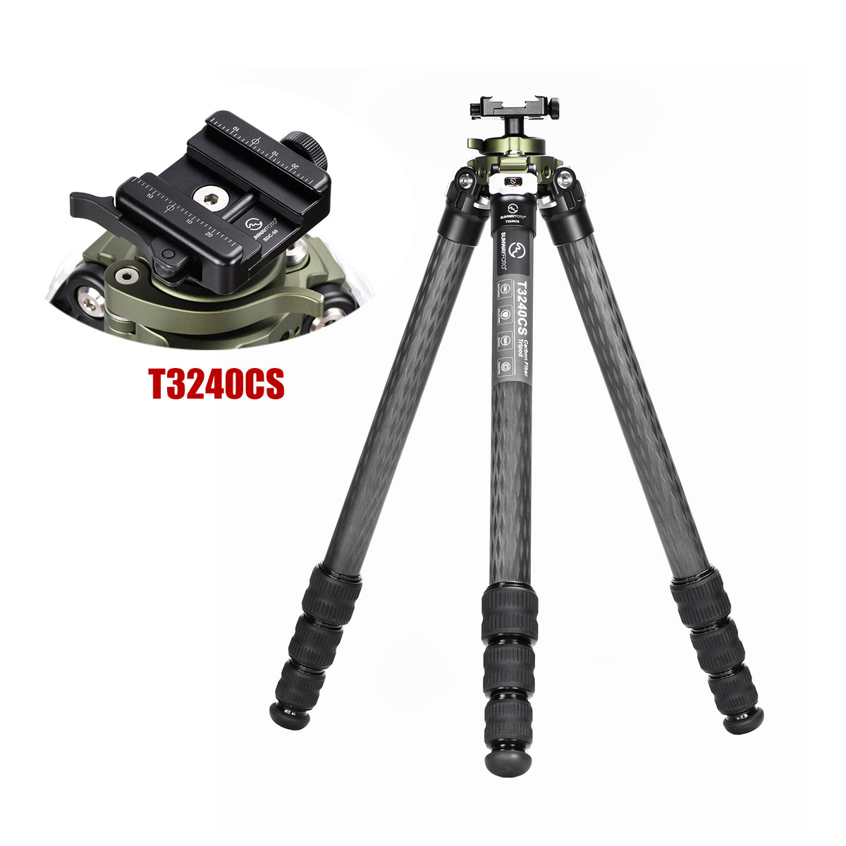 Trépied en fibre de carbone T3240CS - SUNWAYFOTO